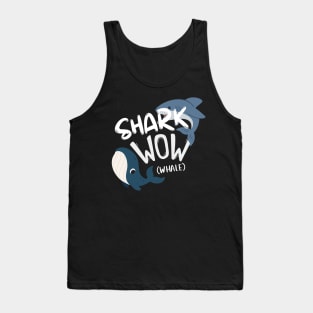 Shark and Whale (WOW) Funny cute Kid boy Tank Top